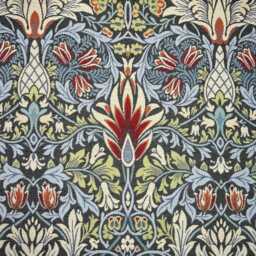 Custom Made William Morris Snakeshead Grey Blackout Lining Curtains 3 - thumbnail 3