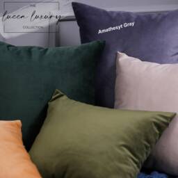 Anthracite Gray Velvet Pillow Cover, Extra Long Cushion, Fall Decor - thumbnail 3