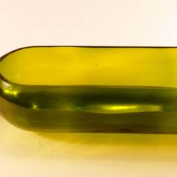 Succulent Planter - Upcycled Wine Bottle Diamond Cut Glass Pot - Snack Dish - thumbnail 2