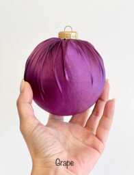 Handmade Satin Christmas Ball Ornament Plum Holiday Decor