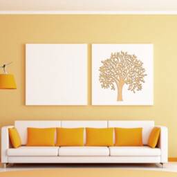 8 Tree Wall Hangings, Decor Decal, Vinyls, Patterns, Laser, Cnc Router Templates, Room - Dxf, Svg, Jpg, Cdr, Eps Vector - thumbnail 4