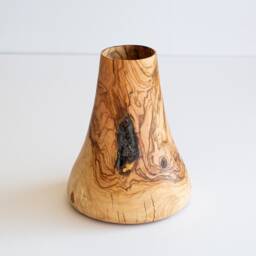 Rustic Vase, Decorative Wood Handmade Wooden Home Decor, Boho Farmhouse Gift, Dry Flower Indoor Decor - thumbnail 2