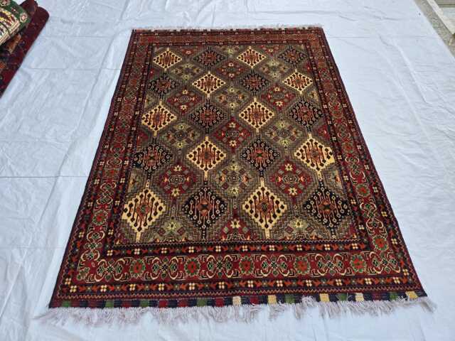 Handmade Turkmen Wool Rug 5x7 Afghan Oriental Carpet - image 1