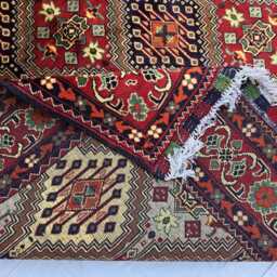 Handmade Turkmen Wool Rug 5x7 Afghan Oriental Carpet - thumbnail 3