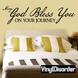 May God Bless You On Your Journey - Vinyl Wall Decal Quotes Sticker C042Maygodiiet - thumbnail 1