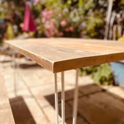 Handmade Exterior Hairpin Dining Table - Custom Sizes & Finishes Rustic Outdoor Furniture Free UK Delivery - thumbnail 3