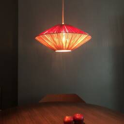Natural Fiber Pendant Lamp Duetto Cerise - thumbnail 2