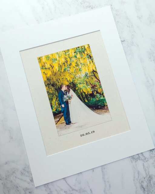 Wedding Photo On Cotton Or Linen - Thoughtful 2nd, 4Th, 12Th Anniversary Gift, & Gifts For Husband Wife - image 1