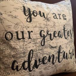 You Are Our Greatest Adventure Quote Pillow Airplane Decorative - thumbnail 2
