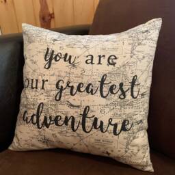 You Are Our Greatest Adventure Quote Pillow Airplane Decorative - thumbnail 3