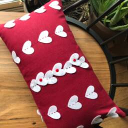 Hearts & Buttons Lumbar Pillow - thumbnail 3