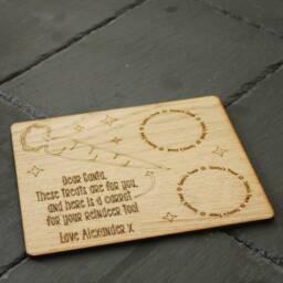 Personalised Santa Treat Board Engraved Wooden Christmas Eve Plate For Kids - thumbnail 2