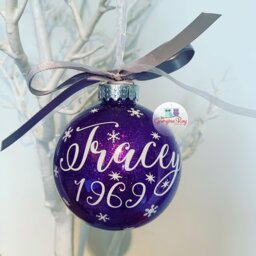 Personalised 2023 Bauble, Name & Year Christmas Named Ornament, Gift For Secret Santa