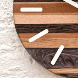 Epoxy Resin Wall Clock, Wooden Large Unique Housewarming Gift, New Apartment Gift, Resin Art - thumbnail 3