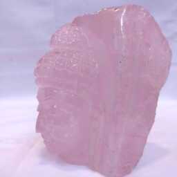 Rose Quartz Buddha, Gemstone Gautam Carved Stone Buddha, Buddha Figurine, Buddh, Head, Face, Polished - thumbnail 4