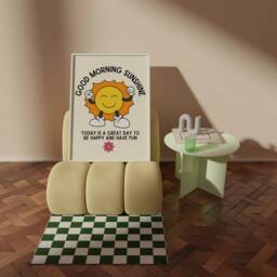 Good Morning Sunshine Retro Print Fun Mascot Art - thumbnail 3