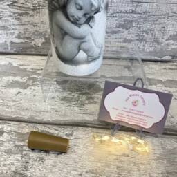 Angel Vase, Cherub Vase & Light Up Bottle Set, Gifts, Mother's Day Gifts , Xmas Snowdrops - thumbnail 3