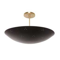 Mid Century Ceiling Brass Flush Mount Fixture Pendant 6 Light Brushed Sputnik Chandelier - thumbnail 2