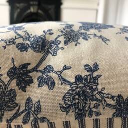 Blue Toile De Jouy Cushion Cover, French Vintage Farmhouse Decor - thumbnail 3