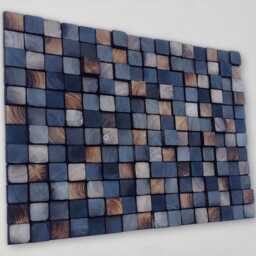 Geometric Wood Wall Art - Reclaimed Pine, Handmade Decor - thumbnail 4