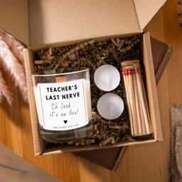 Funny Teacher Thank You Candle, Teacher's Last Nerve End Of School Appreciation Gift, Teaching Assistant Of Year Christmas Present - thumbnail 3