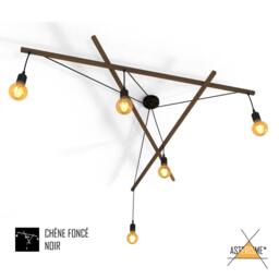 Pendant Light Asterism, White & Red Scandinavian Chandelier - thumbnail 4