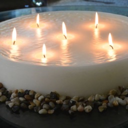 Custom Hand Poured 15 Inch Round Candle With Multi Wicks - thumbnail 2