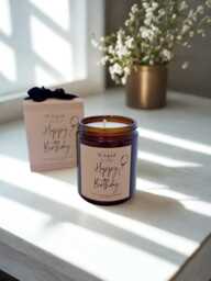 Happy Birthday Candle Rapeseed Coconut Wax, Vegan Friendly, 150G/Candle Gift