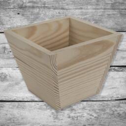 Wooden Decorative Flower Pot - Choice Of Sizes Window Planter Trough Box Herb Basket Untreated & Unpainted Pine For Craft Decoupage - thumbnail 3