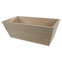 Wooden Decorative Flower Pot - Choice Of Sizes Window Planter Trough Box Herb Basket Untreated & Unpainted Pine For Craft Decoupage - thumbnail 4