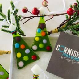 Fused Glass - Christmas Tree Decoration, Tree Decoration, Cornish Fused Glass - thumbnail 4