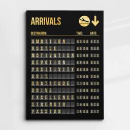 Arrivals Success List Board Quotes Motivational Inspirational, Framed Canvas Wall Art Poster Print, Home Office & Room Decor, Gift Idea - thumbnail 3