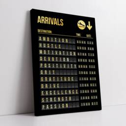 Arrivals Success List Board Quotes Motivational Inspirational, Framed Canvas Wall Art Poster Print, Home Office & Room Decor, Gift Idea - thumbnail 2