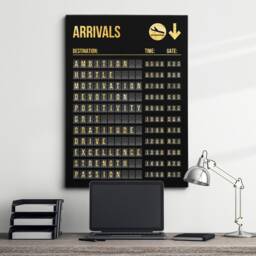 Arrivals Success List Board Quotes Motivational Inspirational, Framed Canvas Wall Art Poster Print, Home Office & Room Decor, Gift Idea - thumbnail 1
