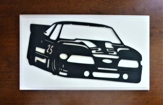 Wooden Race Car Wall Hanging Art, Handcrafted Decor, Racing - image 1
