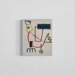 Yarn Rooster Wall Hanging Hand Woven Embroidery Art - 15 X 19 Inch - thumbnail 1