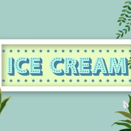 Framed Ice Cream Print, Kitchen Prints Cream, Horizontal Sign, Food - thumbnail 2
