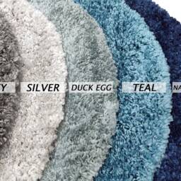 Circular Rug Soft Fuzzy Round Carpet 110cm No-Shed Natural Jute Backing Anti-Allergic Fibres - thumbnail 2