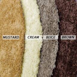 Circular Rug Soft Fuzzy Round Carpet 110cm No-Shed Natural Jute Backing Anti-Allergic Fibres - thumbnail 3