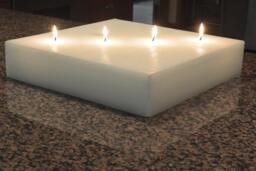 Custom Hand Poured 15 X Square Candle With 4 Wicks