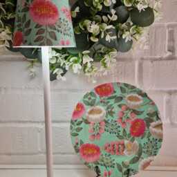Cordless Touch Lamp. Beautiful Tall Floral Usb Rechargeable Table Lamp.matching Picture Plate Available.no Plugs Or Sockets Needed - thumbnail 3