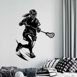 Lacrosse Girl Player Wall Decal Removable Sports Decor 1020 - thumbnail 3