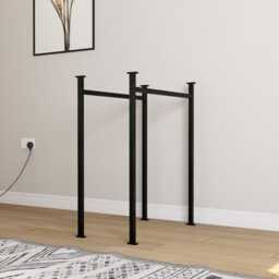 Heavy Duty Square Tube Steel Table Legs Detachable Industrial Modern Design - thumbnail 2