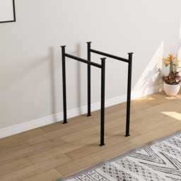 Heavy Duty Square Tube Steel Table Legs Detachable Industrial Modern Design - thumbnail 3