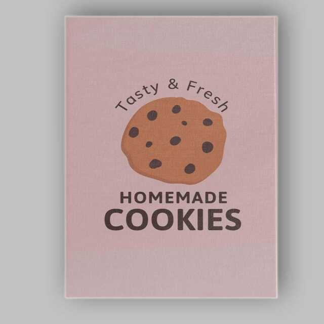 Minimalist Homemade Chocolate Chip Cookie Typography Canvas Wall Art Print Decor Picture Ready To Hang - image 1