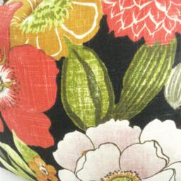 Botanical - 12x18 -Decorative Designer Pillow Cover -Red-Gold-Lime -Chartreuse-Pink-Off White & Black Throw/Lumbar - thumbnail 3