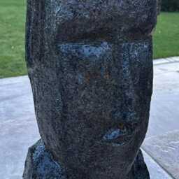 Easter Island Head Water Feature With Light Garden Gift Outdoor Decor Decoration - thumbnail 3
