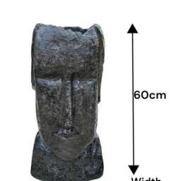 Easter Island Head Water Feature With Light Garden Gift Outdoor Decor Decoration - thumbnail 2