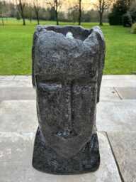 Easter Island Head Water Feature With Light Garden Gift Outdoor Decor Decoration
