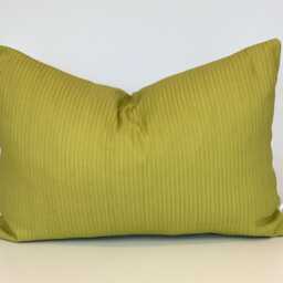 Handmade Olive Green Stripe Cushion Cover, Reclaimed Fabric - thumbnail 2